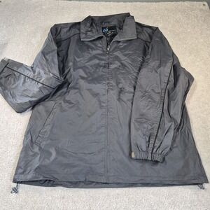 I5 Apparel Men's Full Zip Windbreaker Rain Jacket X-LARGE Dark Charcoal Gray